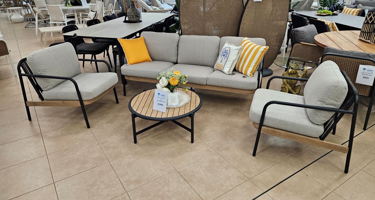 AIRY LOUNGE SETTING - 4PCE (FLOOR STOCK)