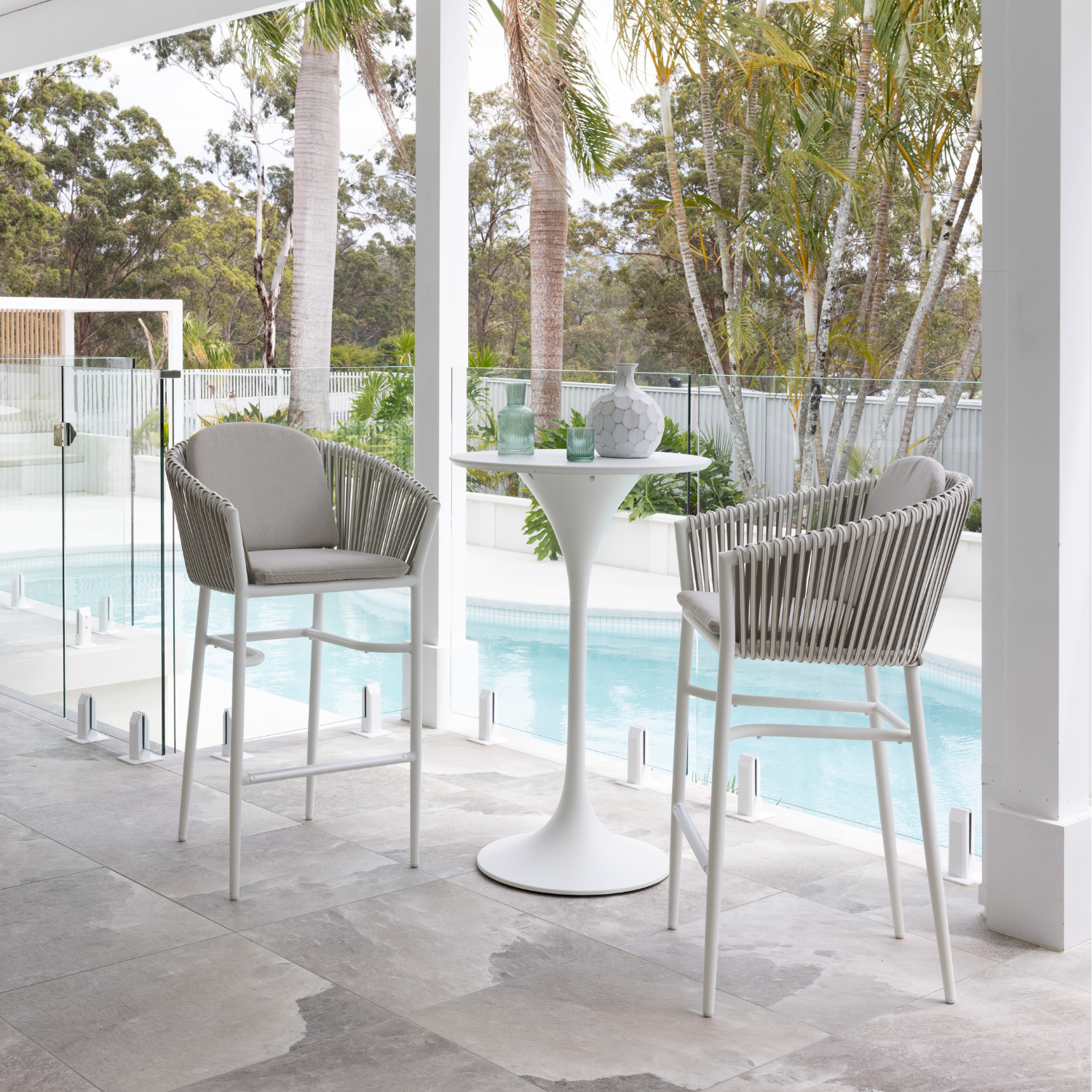 Verona & Artemis Peapod Bar Setting - 3 pce White (FLOOR STOCK)