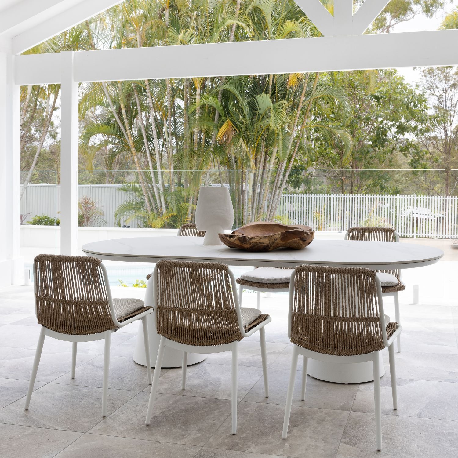 Modern white discount outdoor dining chairs