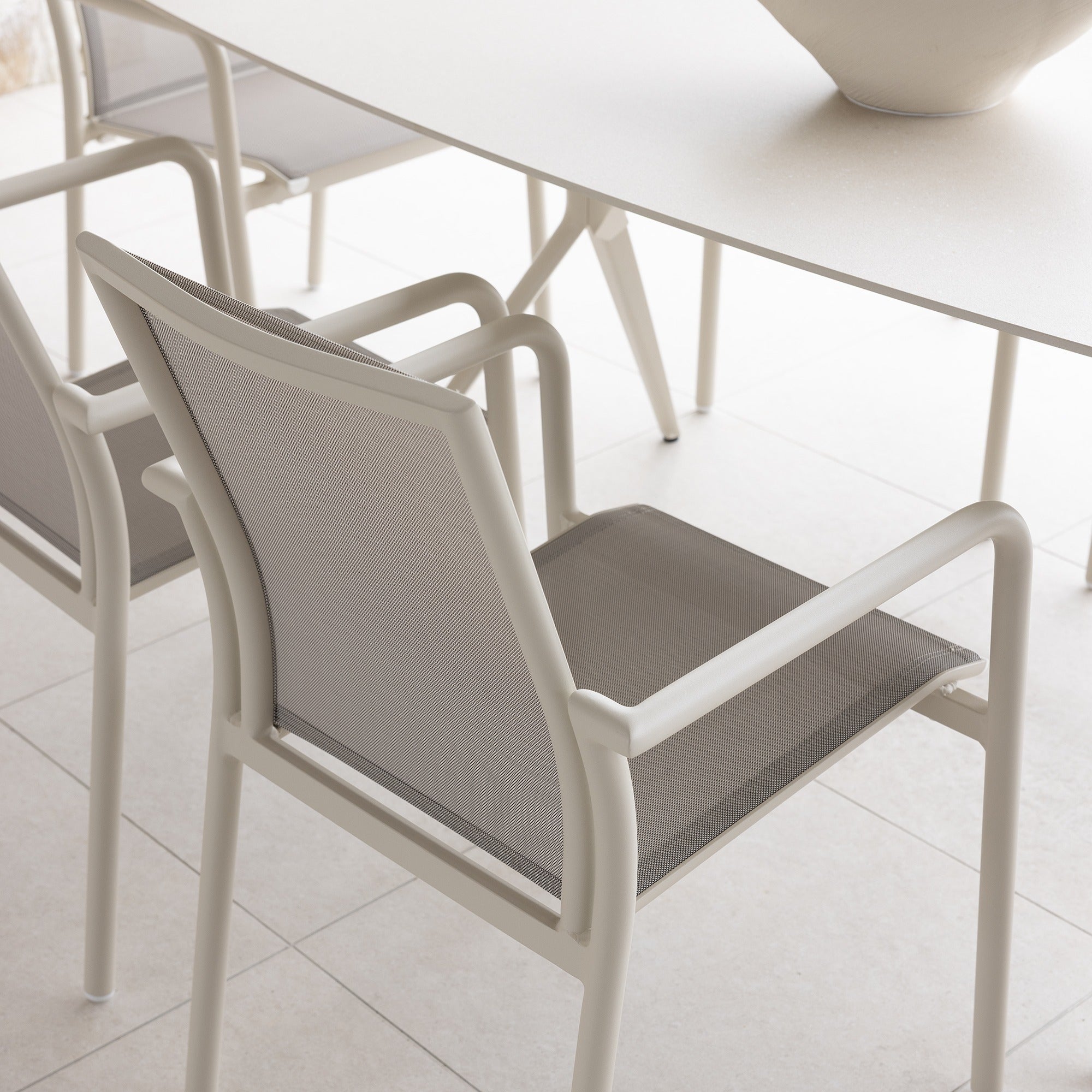 AMALFI & AROHA DINING SETTING - IVORY 7 PCE