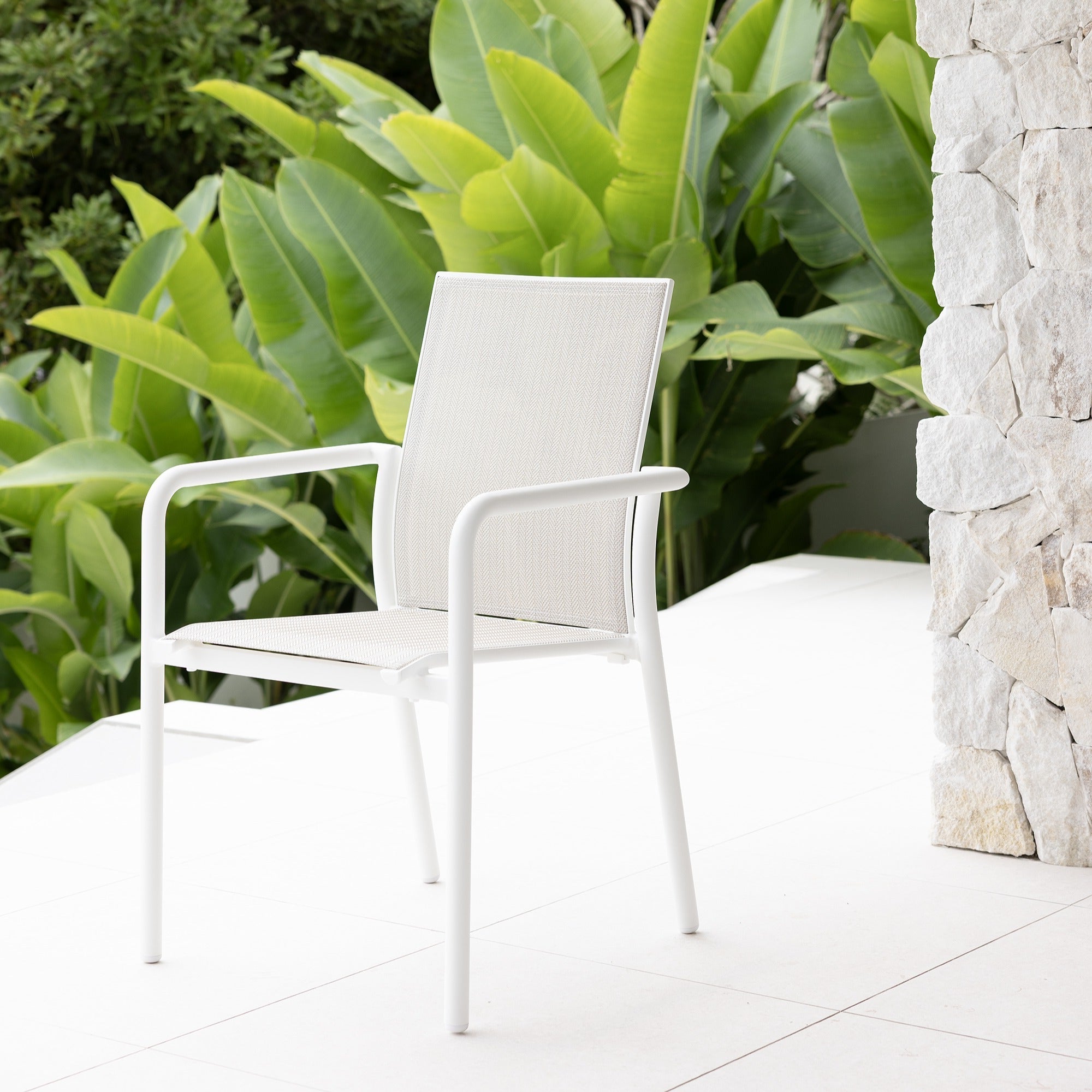 Aroha Dining Chair - White | Wheat