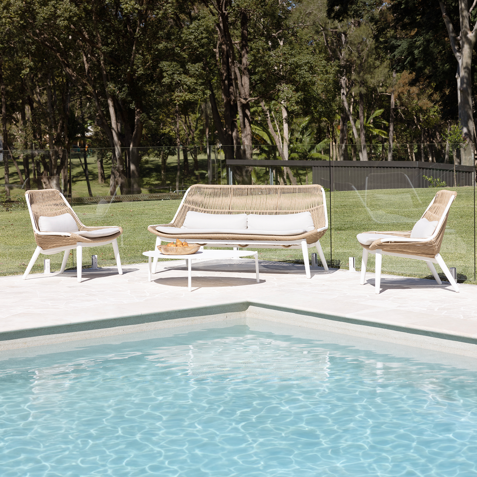 ARONA LOUNGE SETTING NATURAL 3PCE