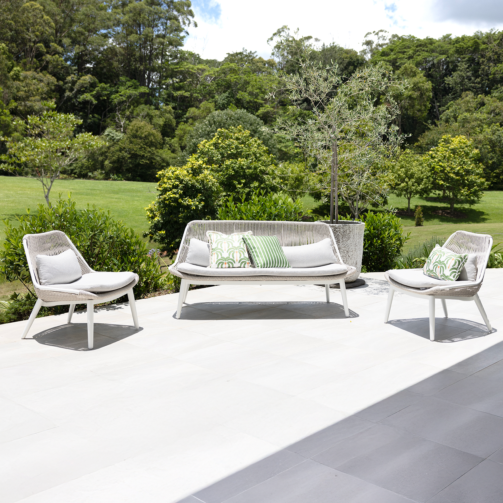 Arona Lounge Setting 3pce - Grey
