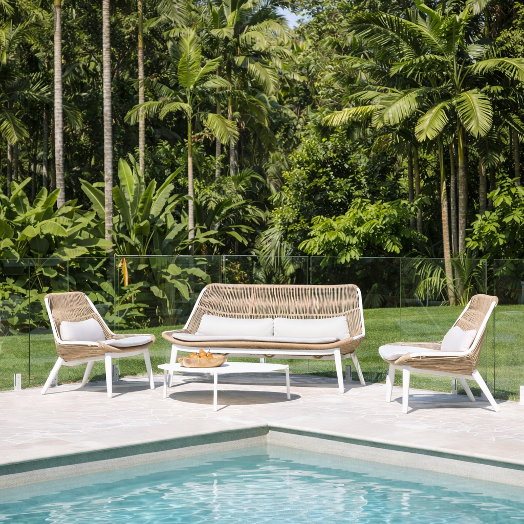 ARONA LOUNGE SETTING NATURAL 3PCE