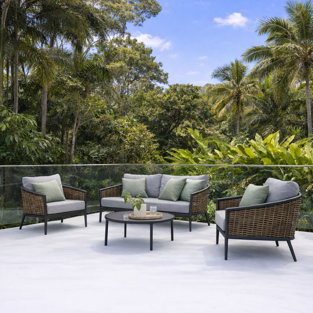 Artemis Lounge Setting - 3 Pce Charcoal