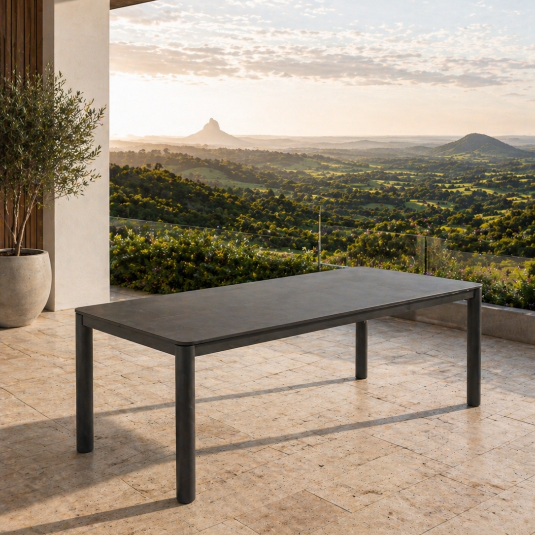 Aspen Dining Table - 200 x 90 cm Charcoal