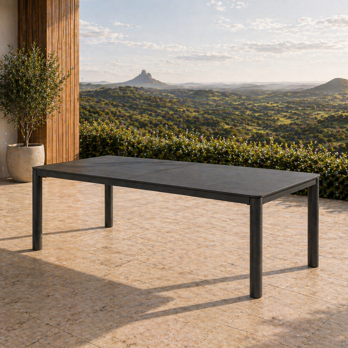 Aspen Dining Table - 200 x 90 cm Charcoal