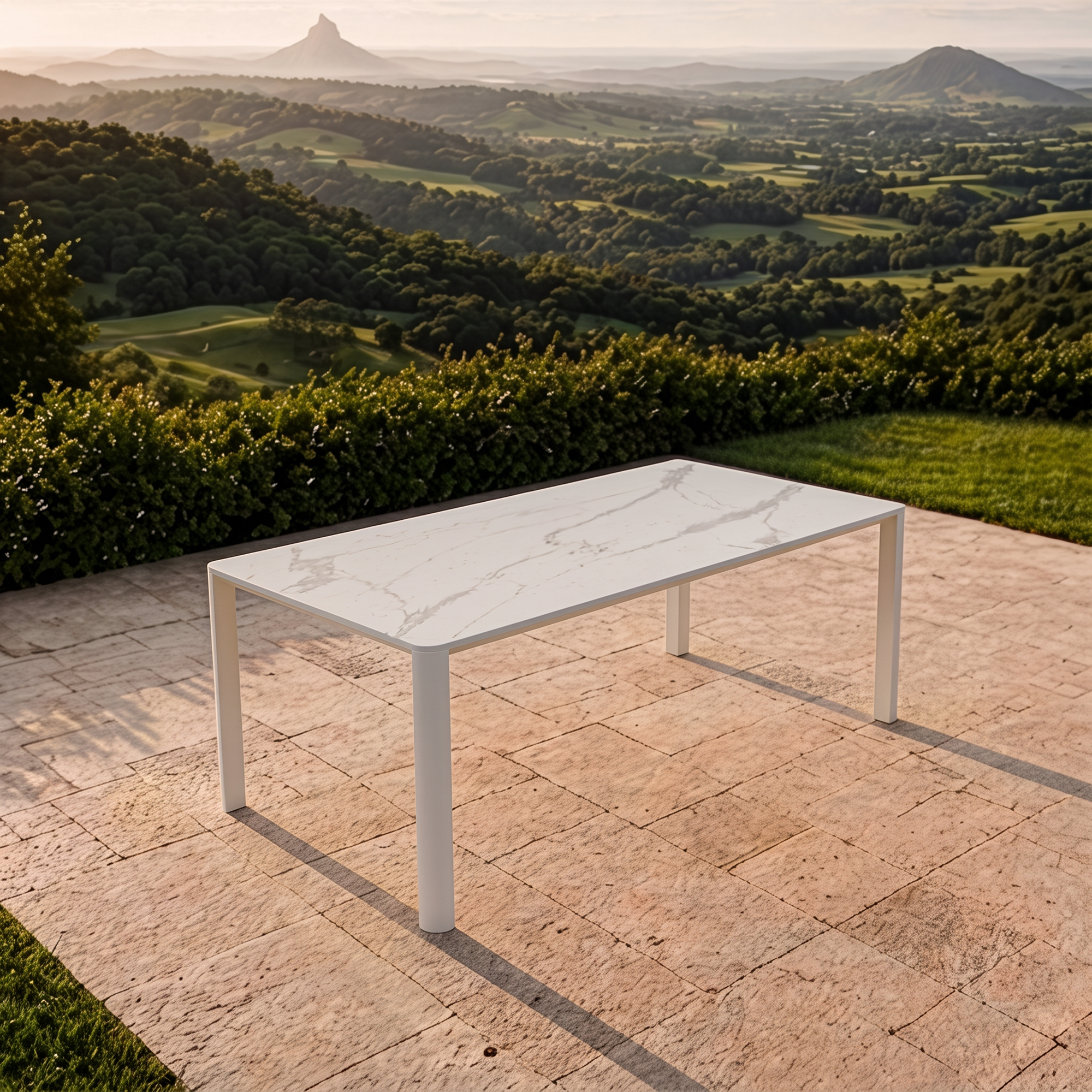 Aspen Dining Table - White | Marble 200 x 90cm