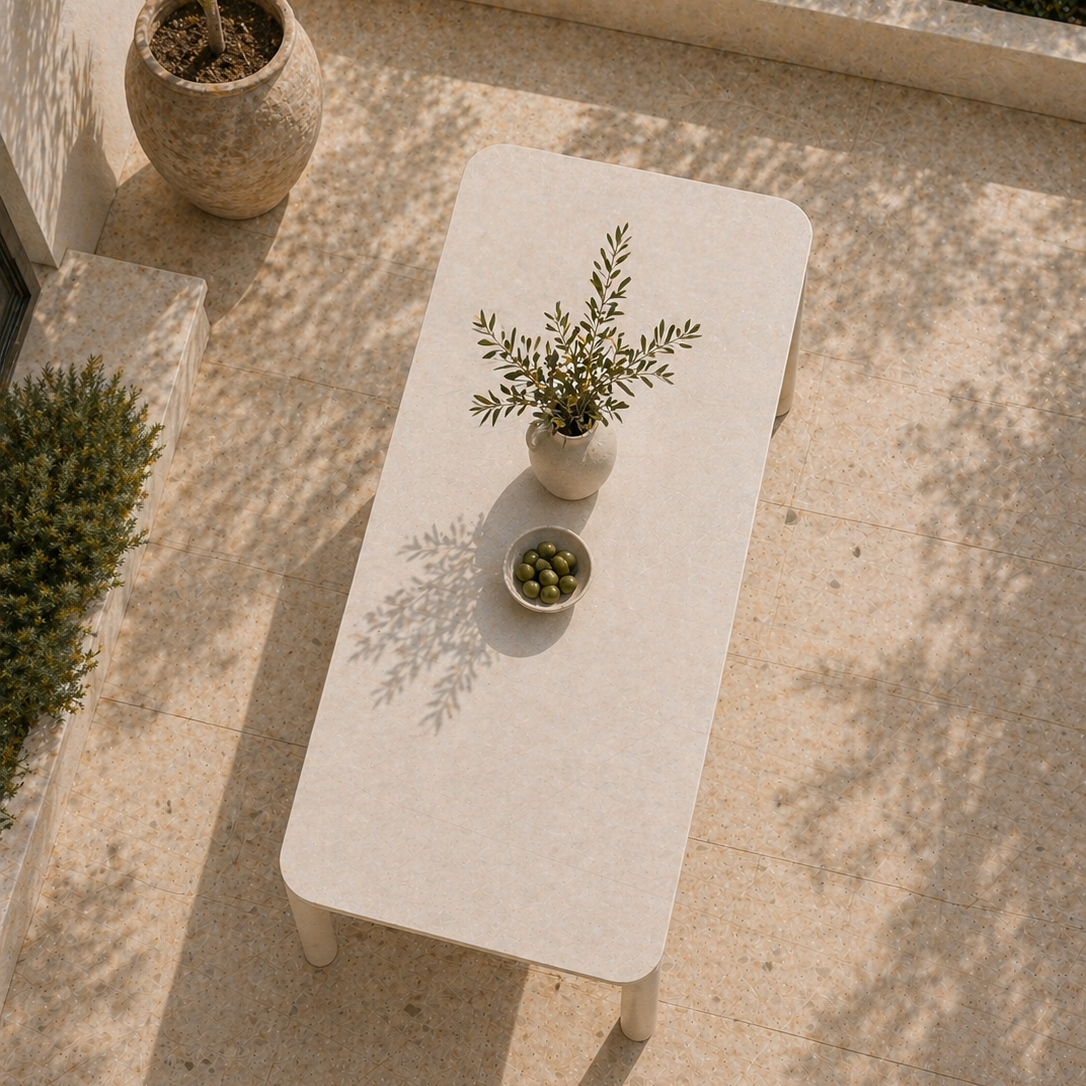 Aspen Dining Table - Ivory 200 x 90cm