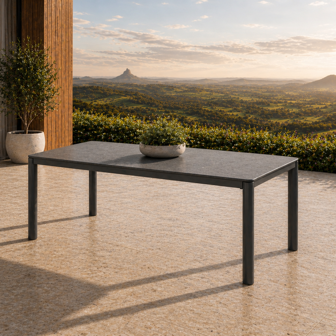 Aspen Dining Table - 200 x 90 cm Charcoal