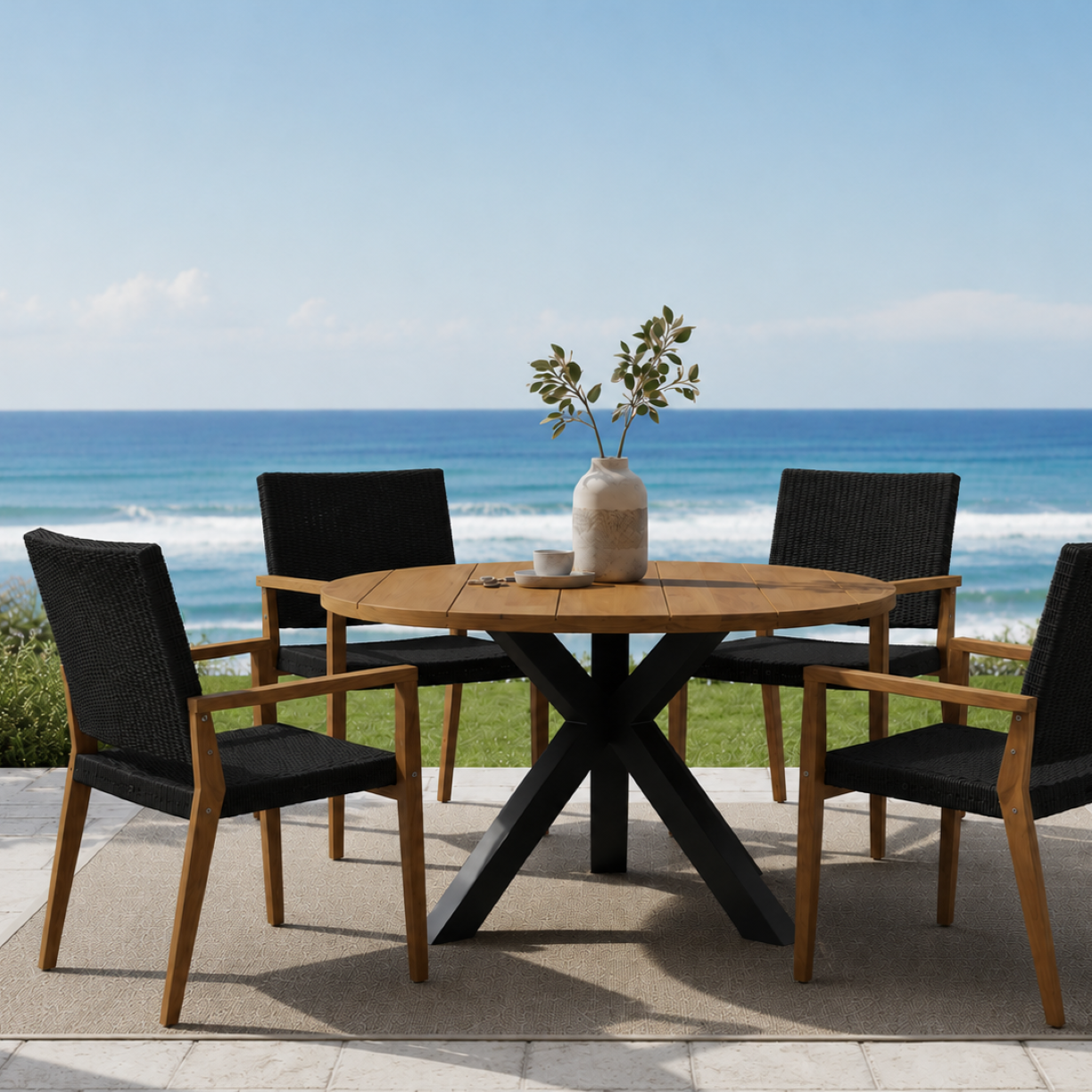 BEAUVILLE & WINTON DINING SETTING 5PCE