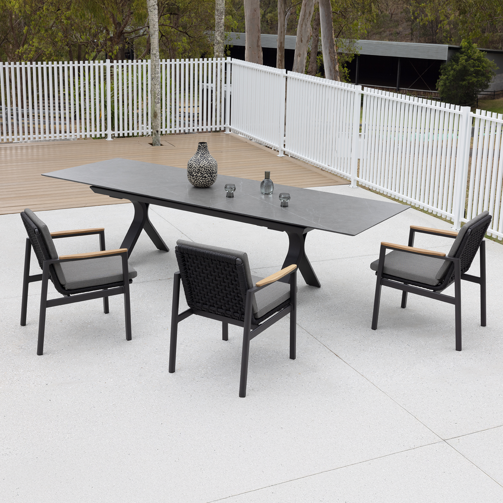 Carson Extension Table - Charcoal