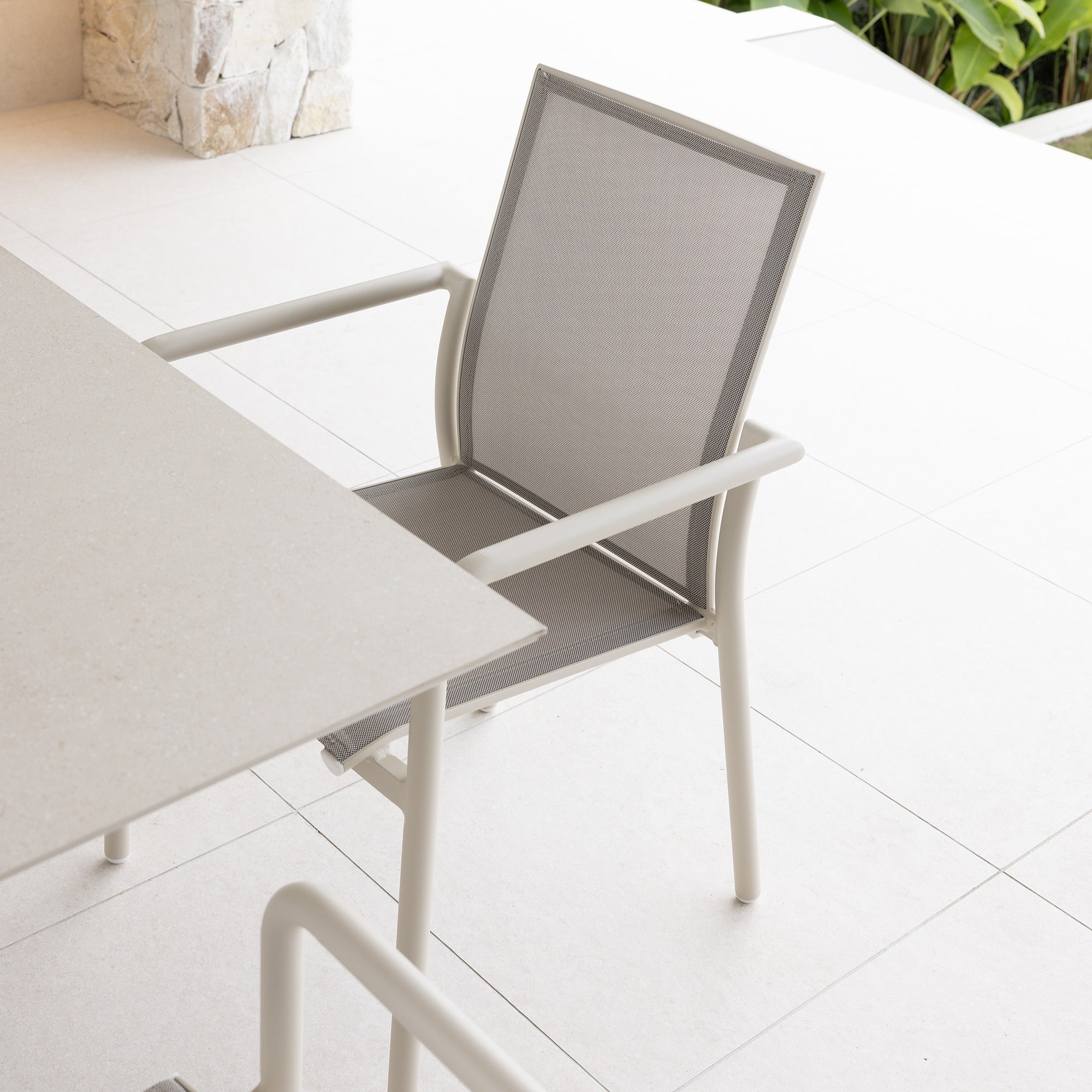 CARSON EXTENSION & AROHA DINING SETTING - 11 PCE IVORY