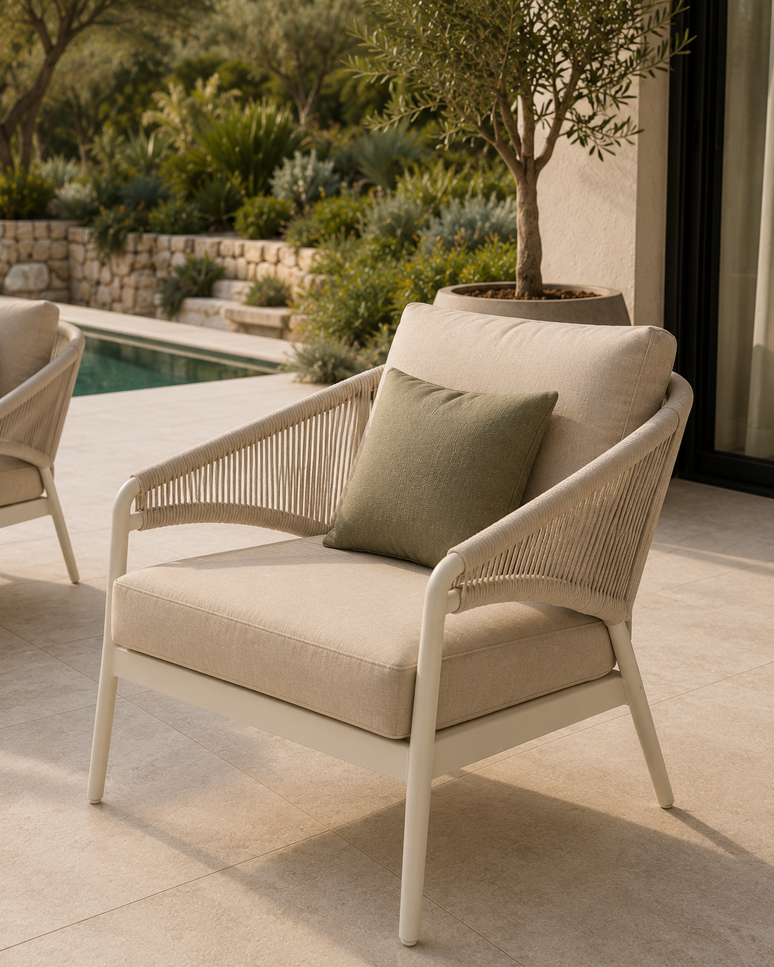 Celia Lounge Setting 3pce - Ivory | Dove | Stone