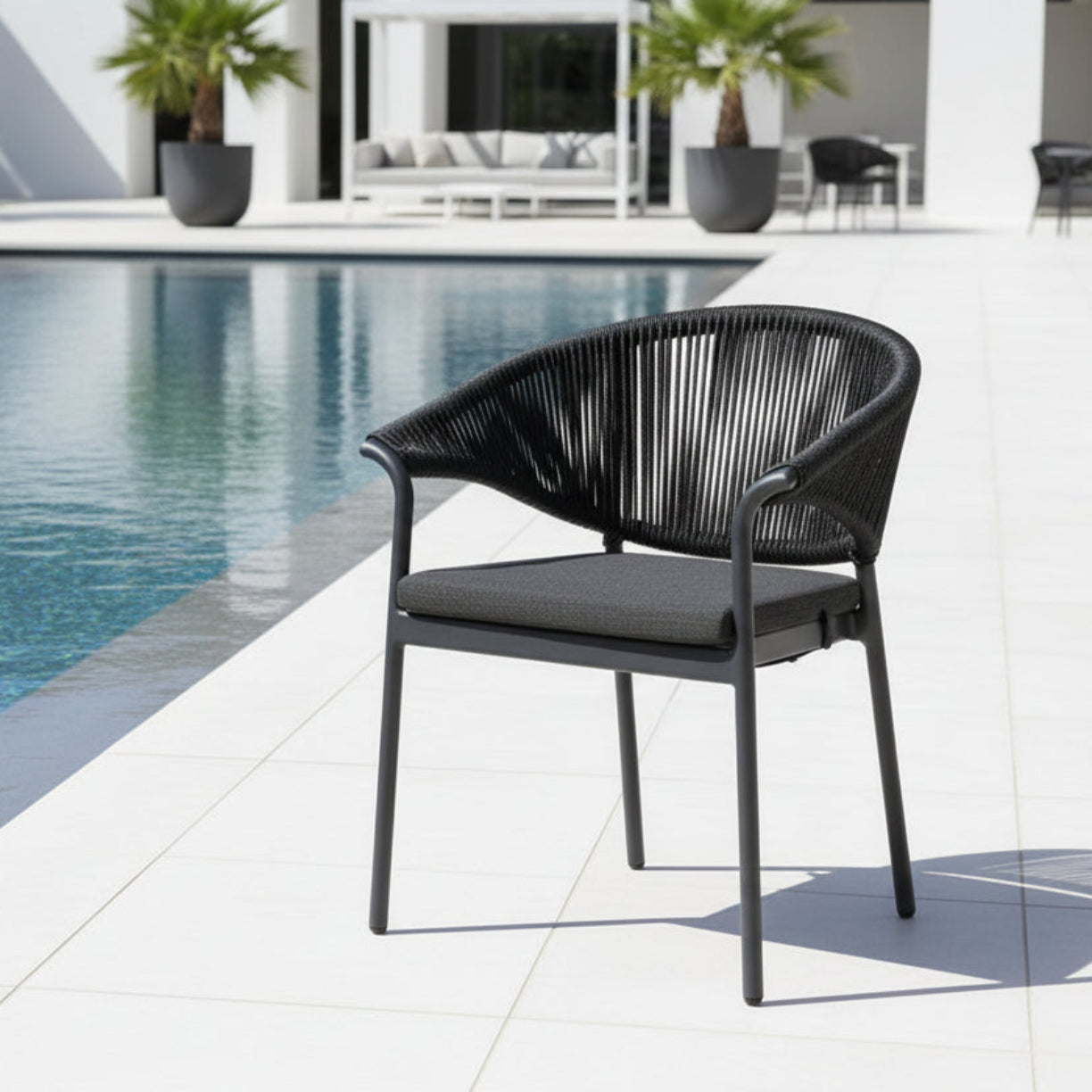Globe Extension & Celia Dining Setting - 5 pce Charcoal/Charcoal
