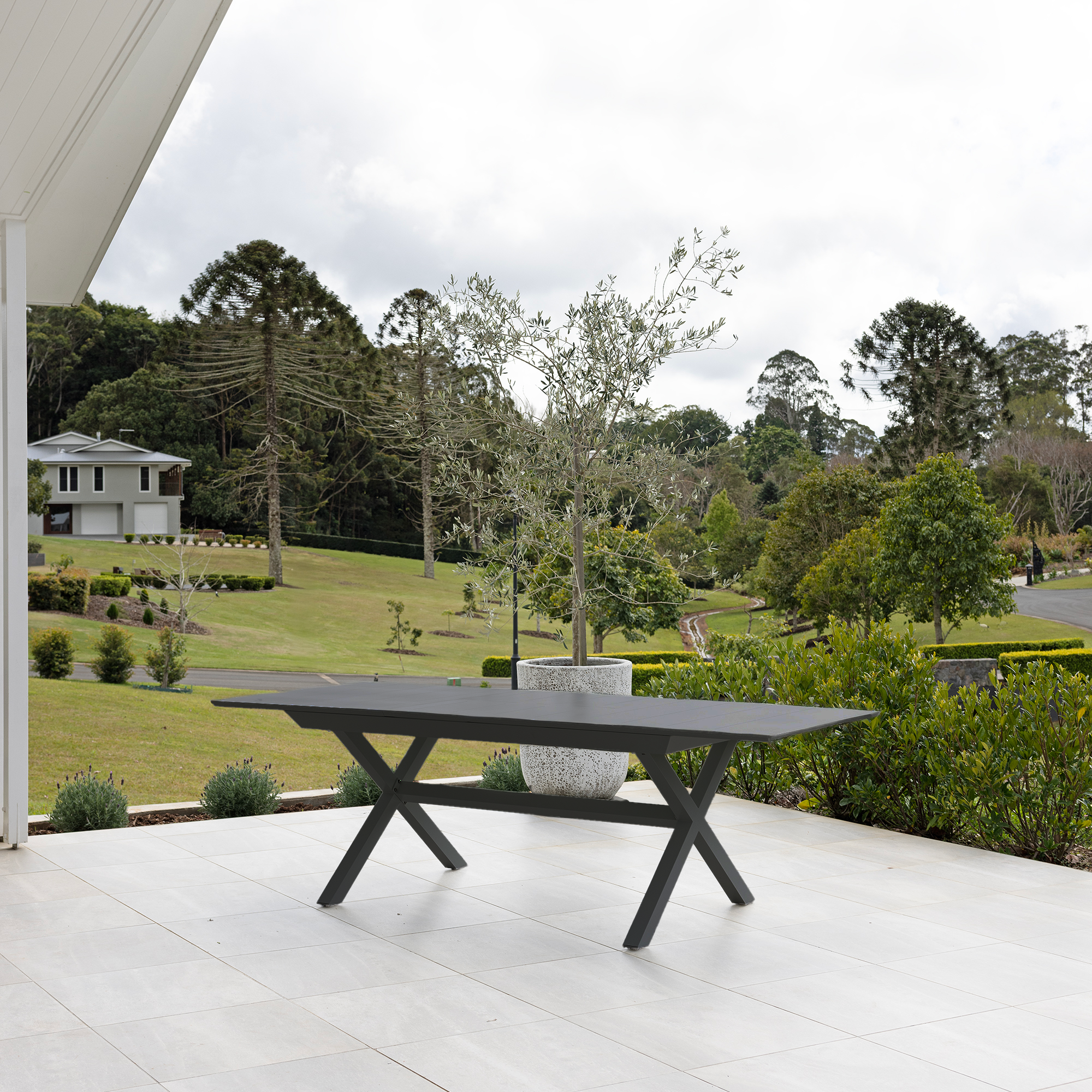 TROPEA EXTENSION TABLE SMALL- CHARCOAL