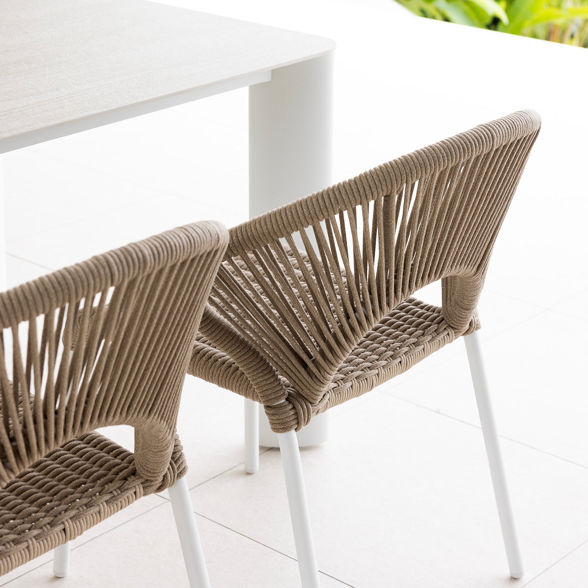 Rhonda & Holly Dining Setting - 9 pce White | Natural