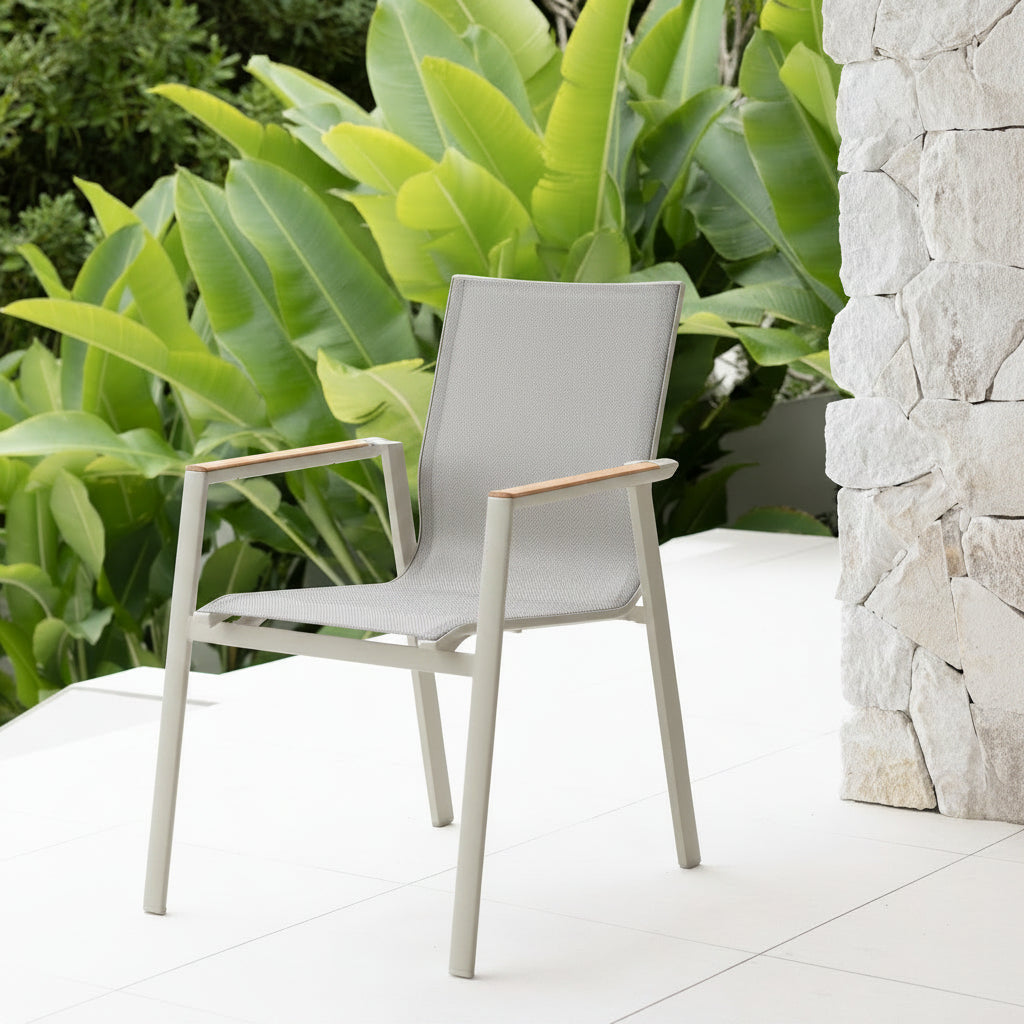 CARSON EXTENSION & LUCA DINING SETTING - 11 PCE WHITE IVORY