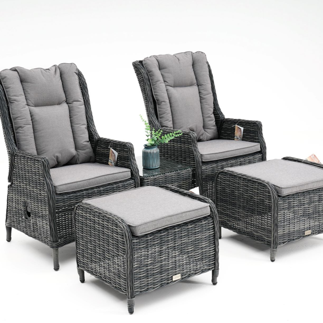 Maui Recliner Setting - 5 pce Castle Grey