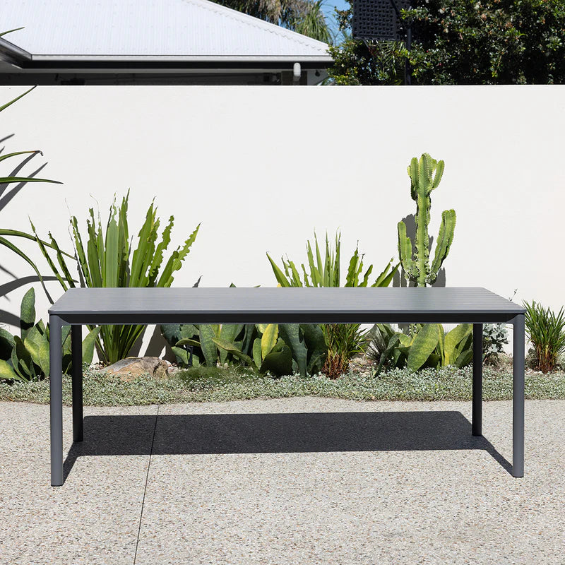 MESA & TALA DINING SETTING 7PCE - CHARCOAL