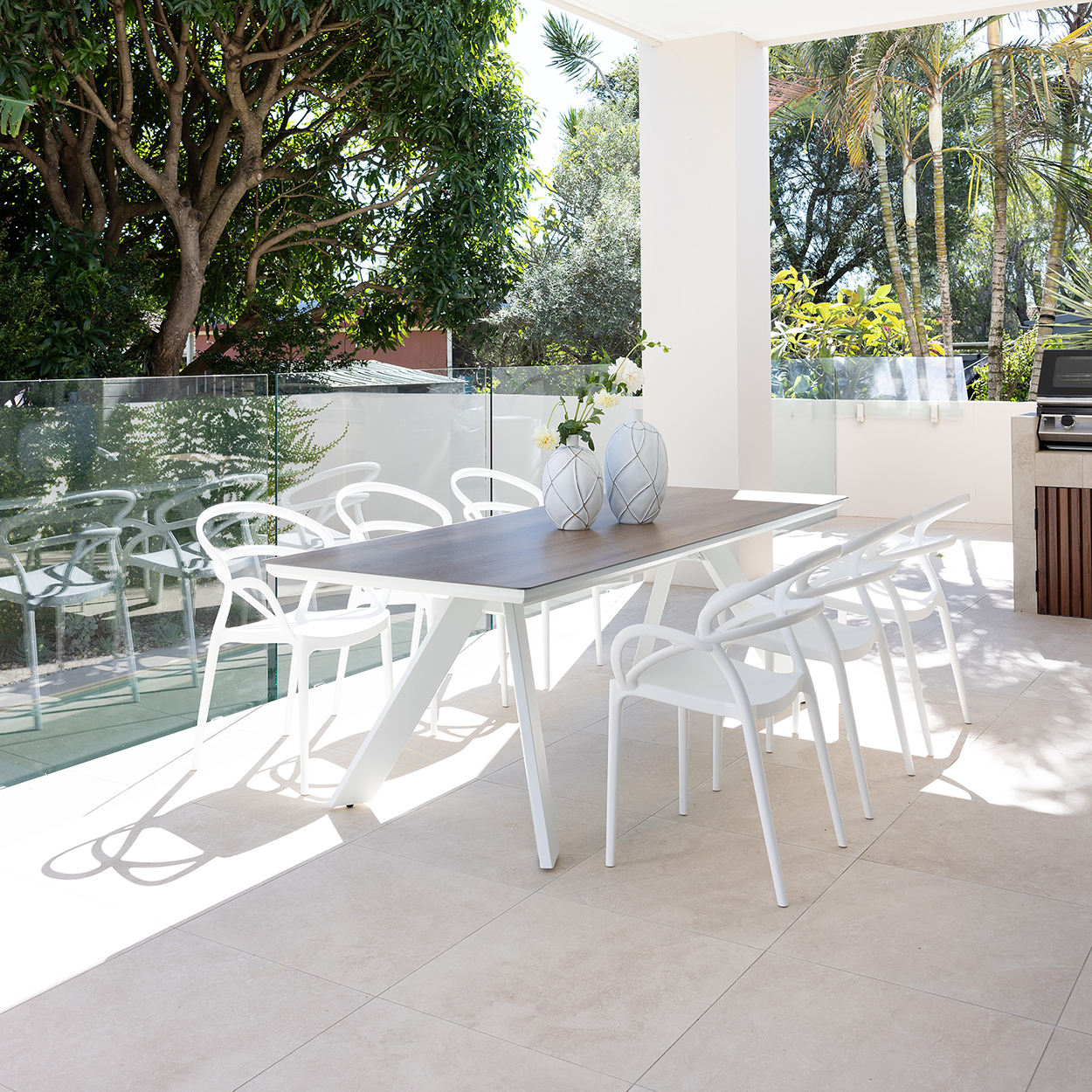 Monterrey & Ostuni Dining Setting - 7 pce White