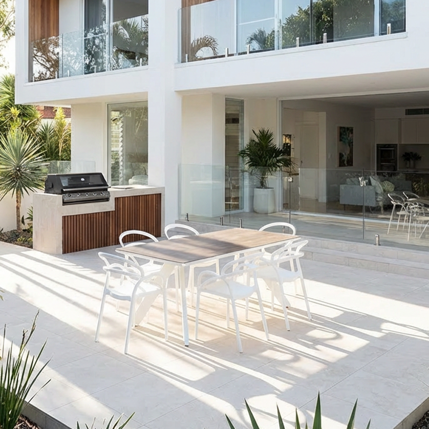 Monterrey & Ostuni Dining Setting - 7 pce White