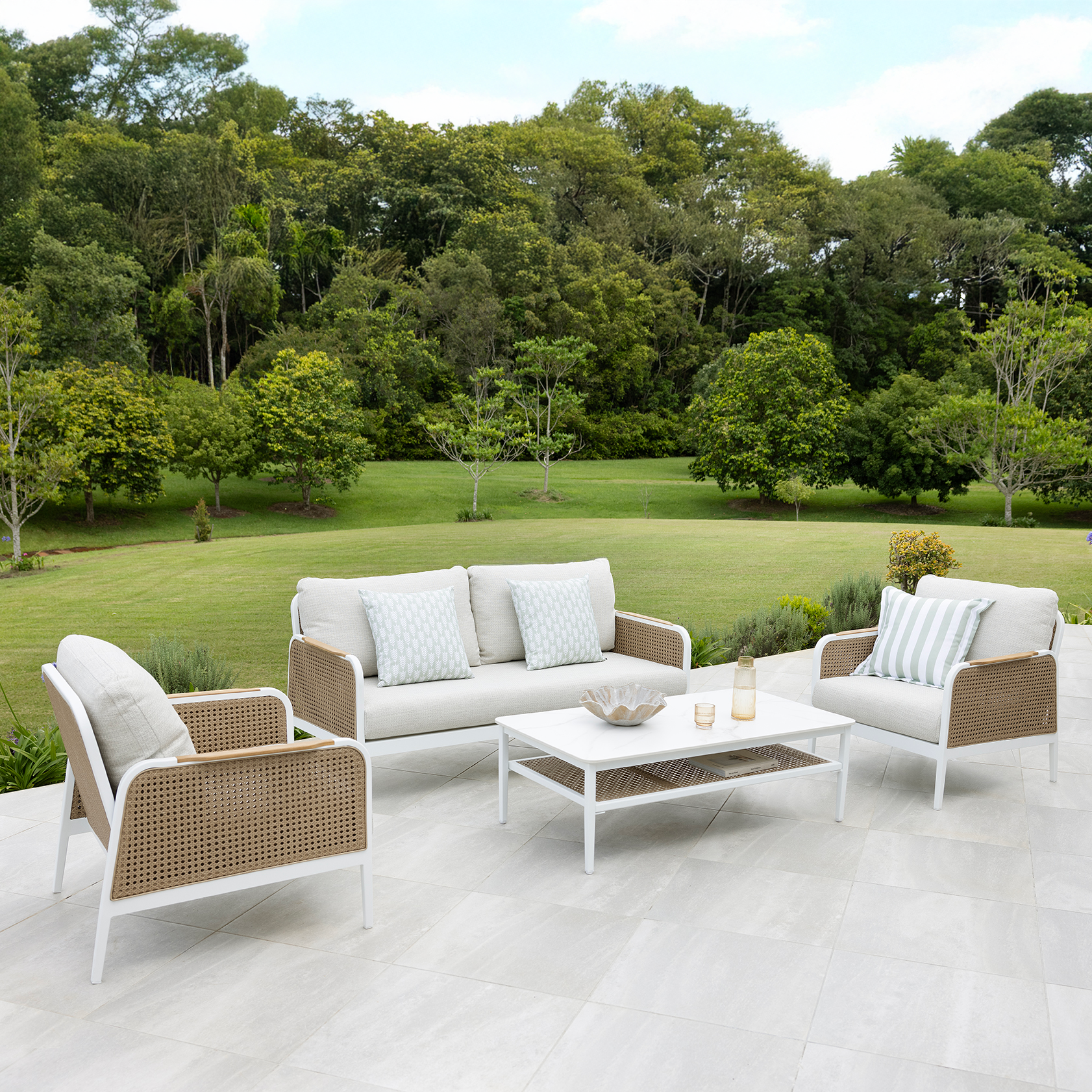 Napa Lounge Setting - 4 pce White