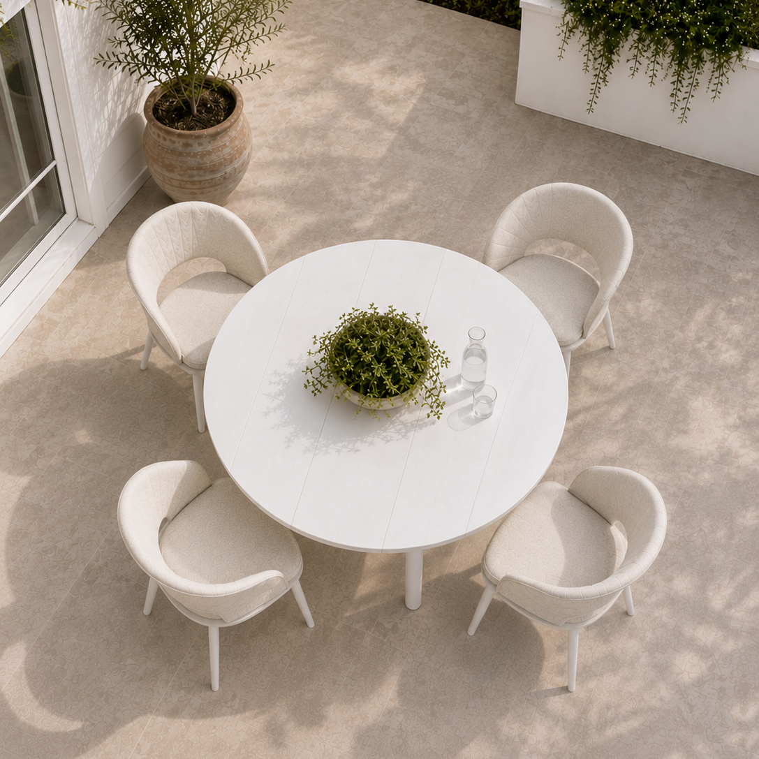 GLOBE EXT & OLIVER DINING SETTING 5 PCE
