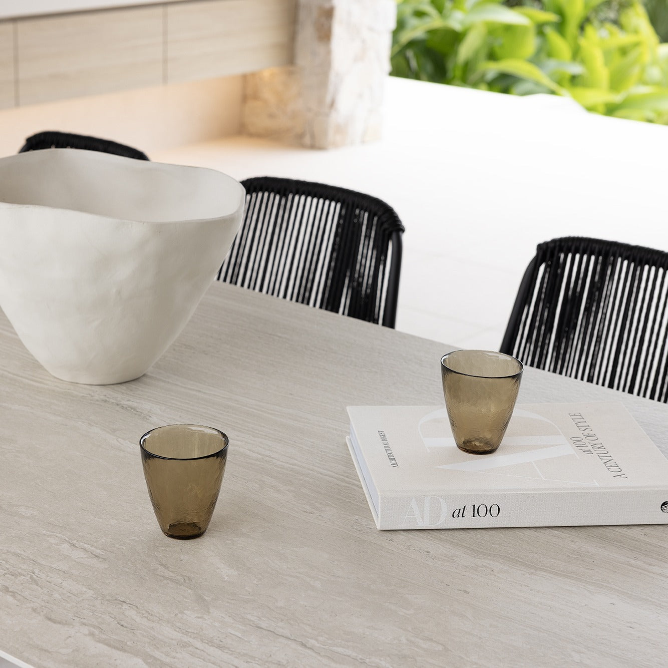 RHONDA & ARONA DINING SETTING - 9 PCE BLACK