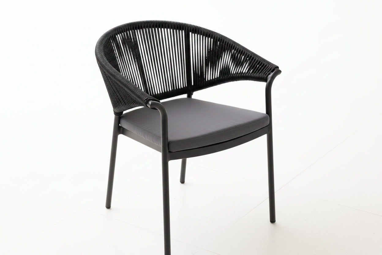RHONDA & CELIA DINING SETTING - 9 PCE BLACK