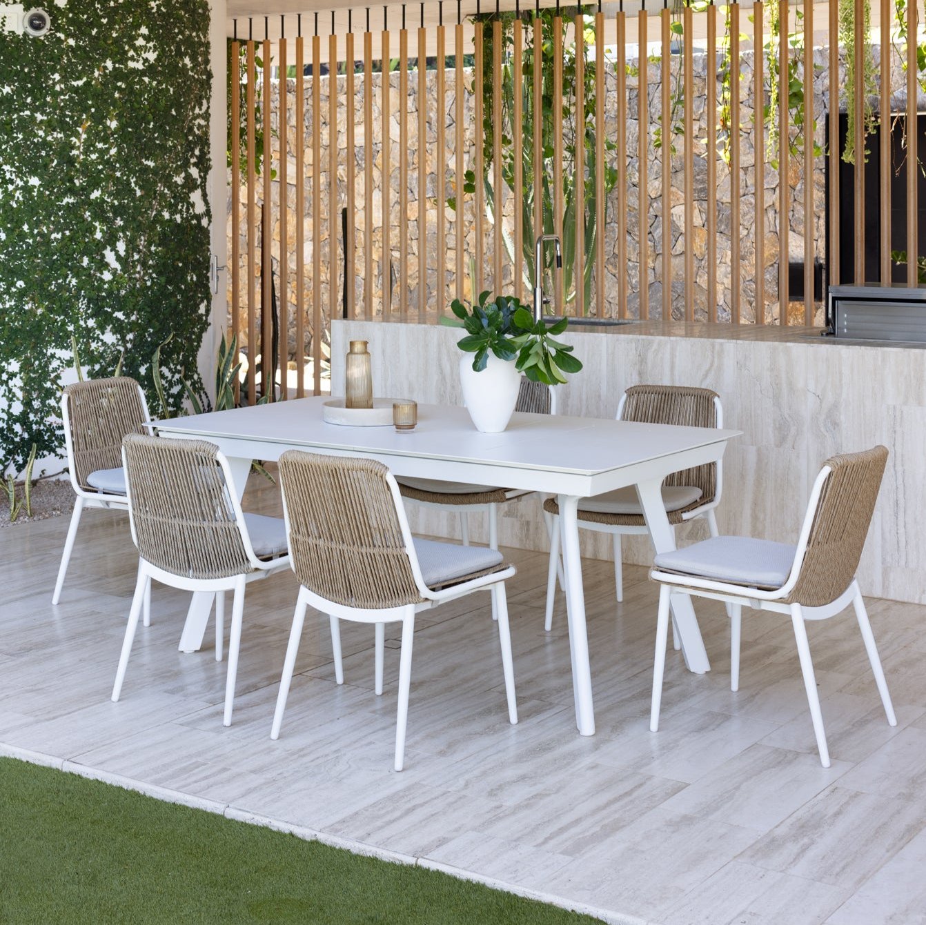 Buy Tavolo Arona Extension Dining Setting pce Natural