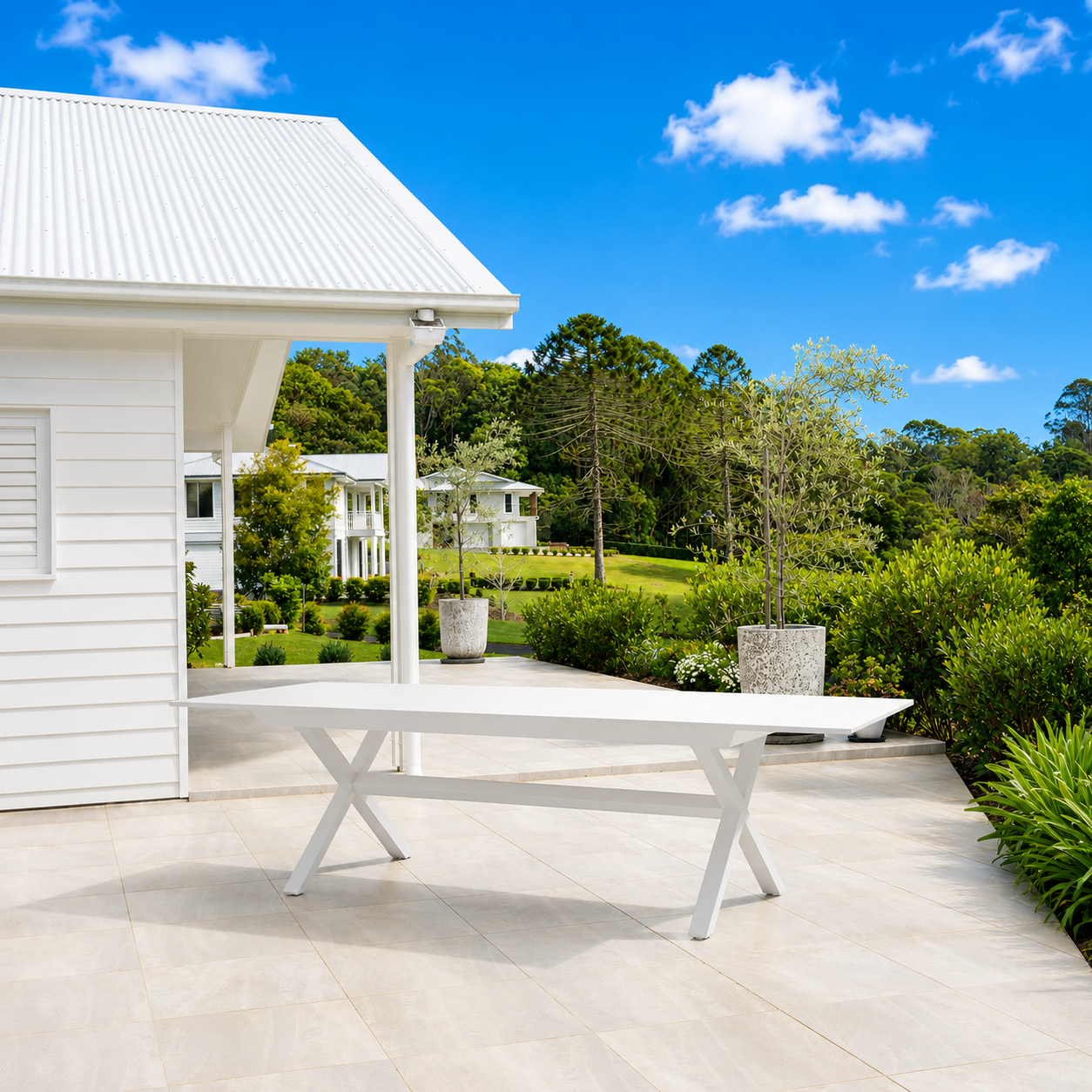 Tropea Medium Extension Table - White