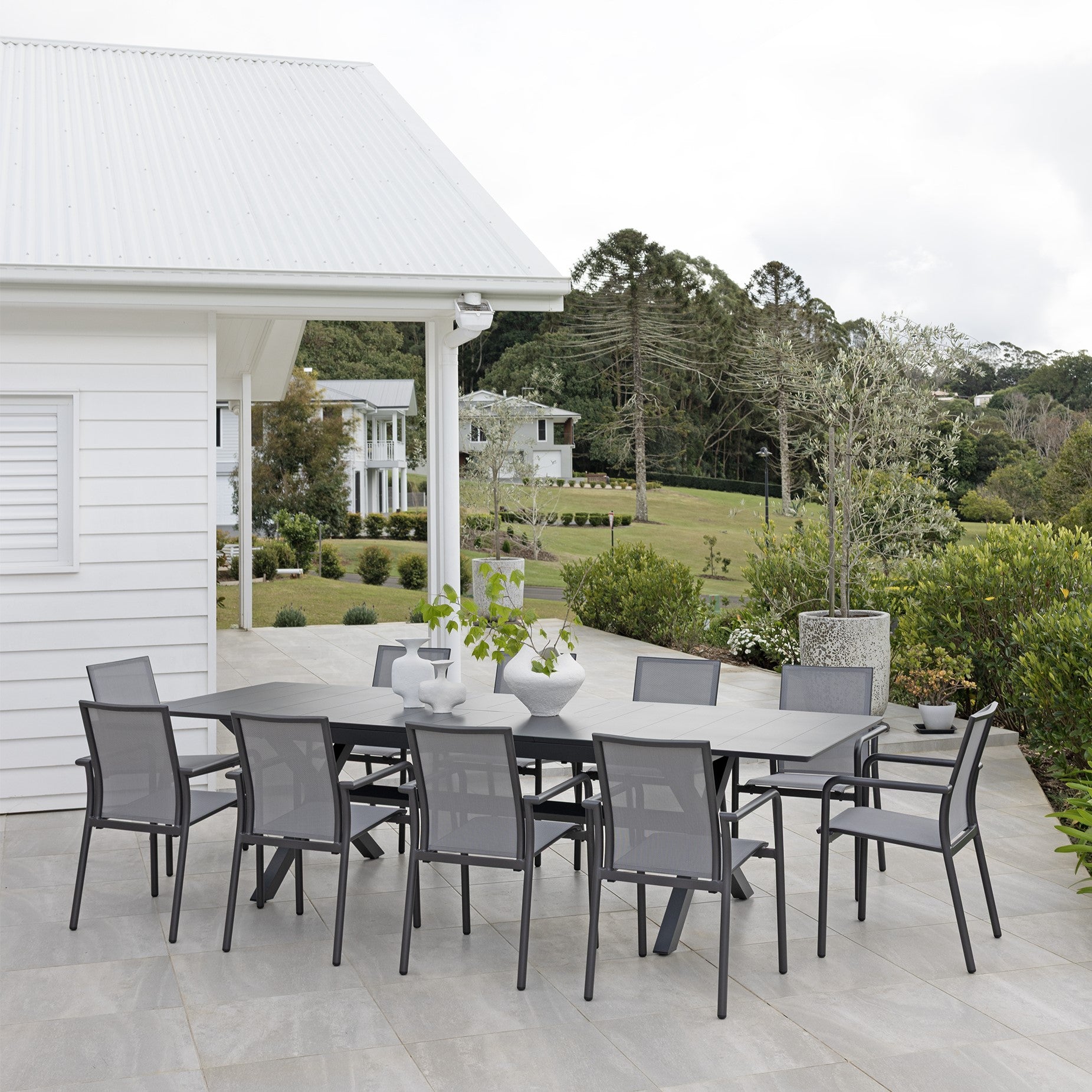 Tropea Medium Extension Table - Charcoal