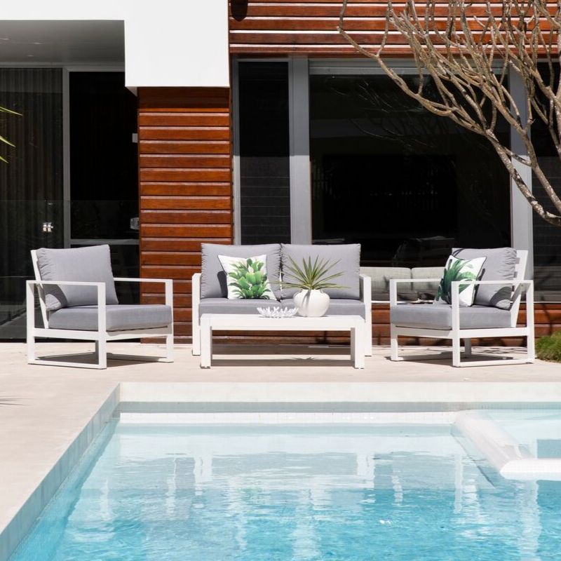Cadiz Outdoor Lounge Setting - Double (White)