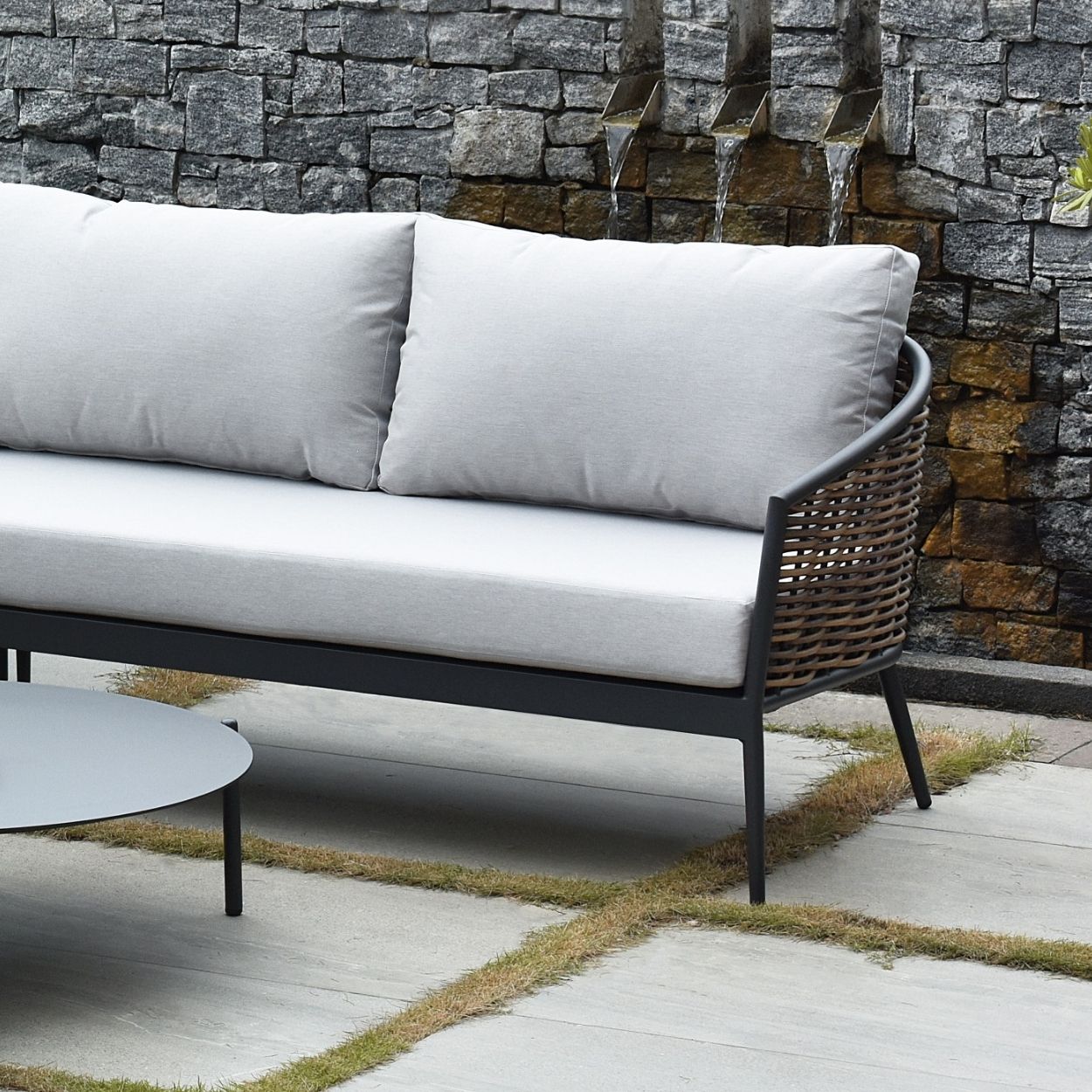 Artemis Lounge Setting - 5 Pce Charcoal