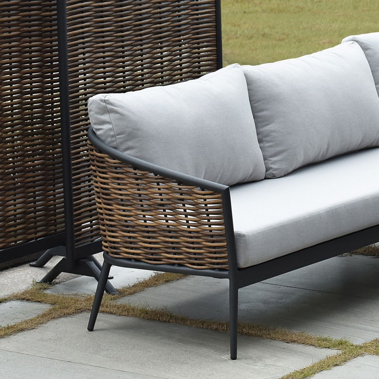 Artemis Lounge Setting - 3 Pce Charcoal