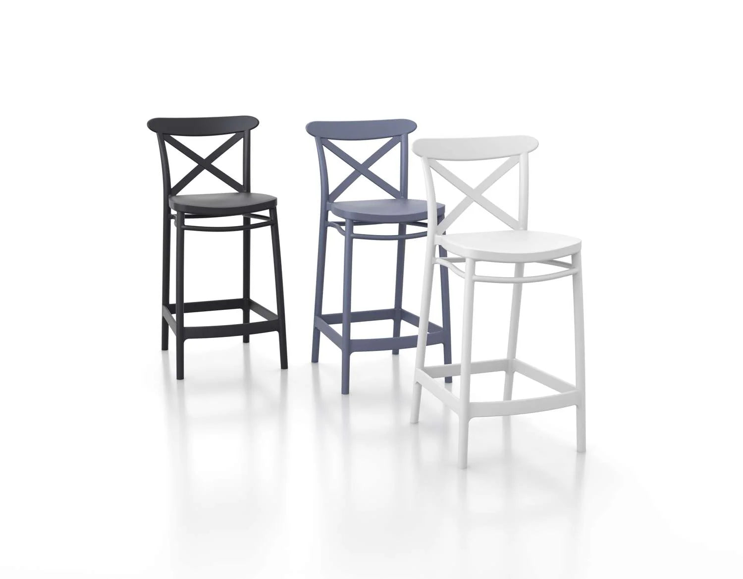 Cross Resin Bar Chair