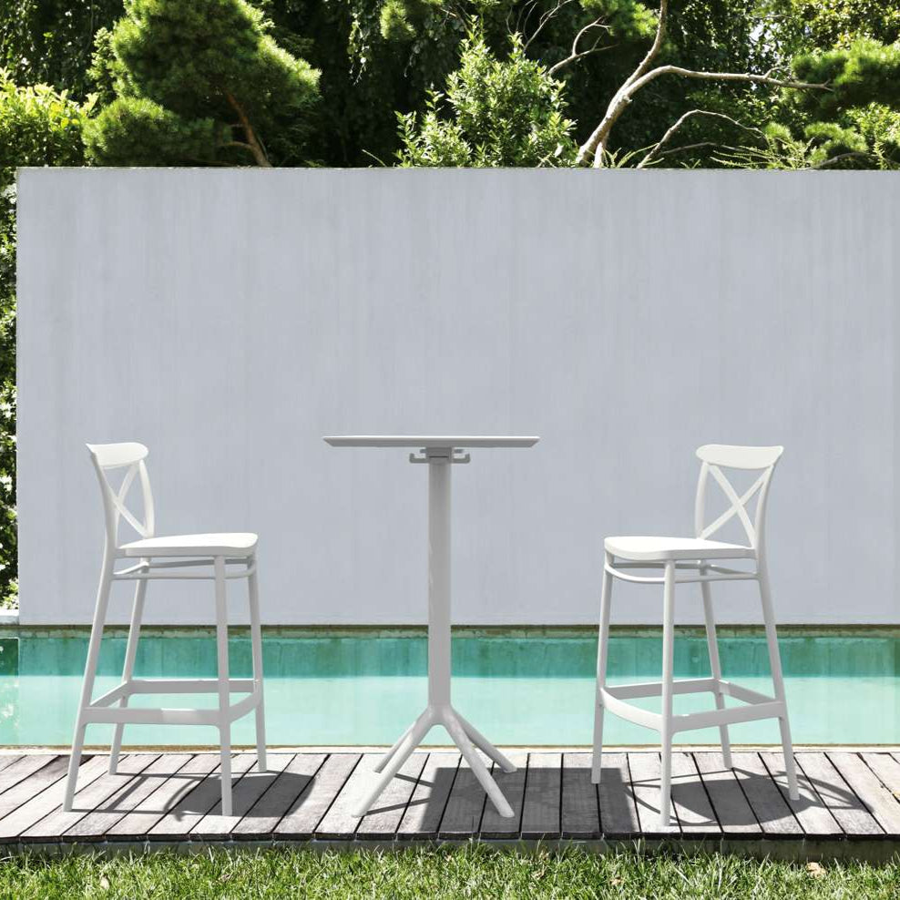 Cross Resin Bar Chair
