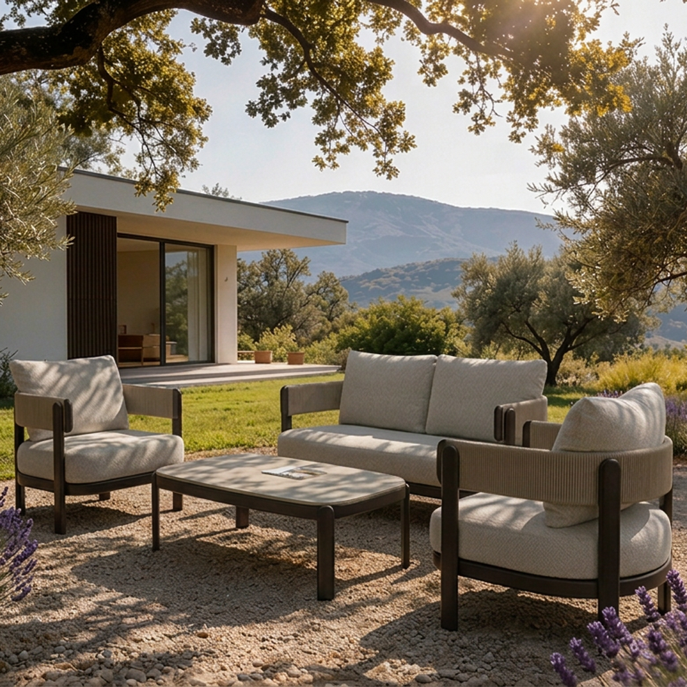 Harbour Lounge Setting - 4 pce Umbria | Beige Boucle
