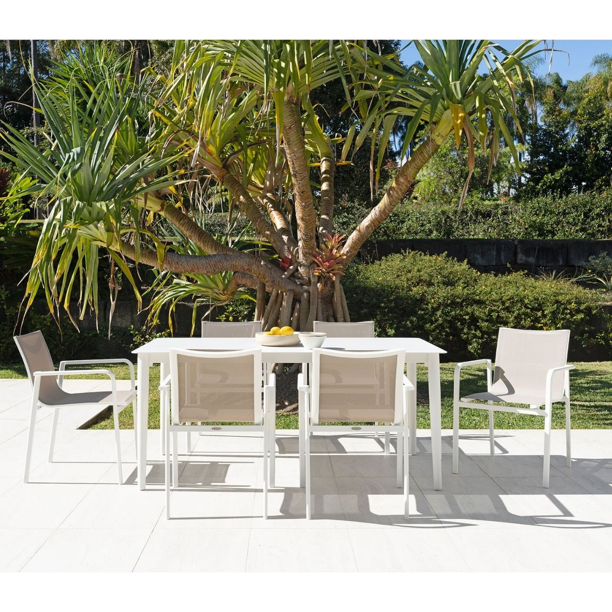 Ocean & Chic Dining Setting - 7pce Taupe