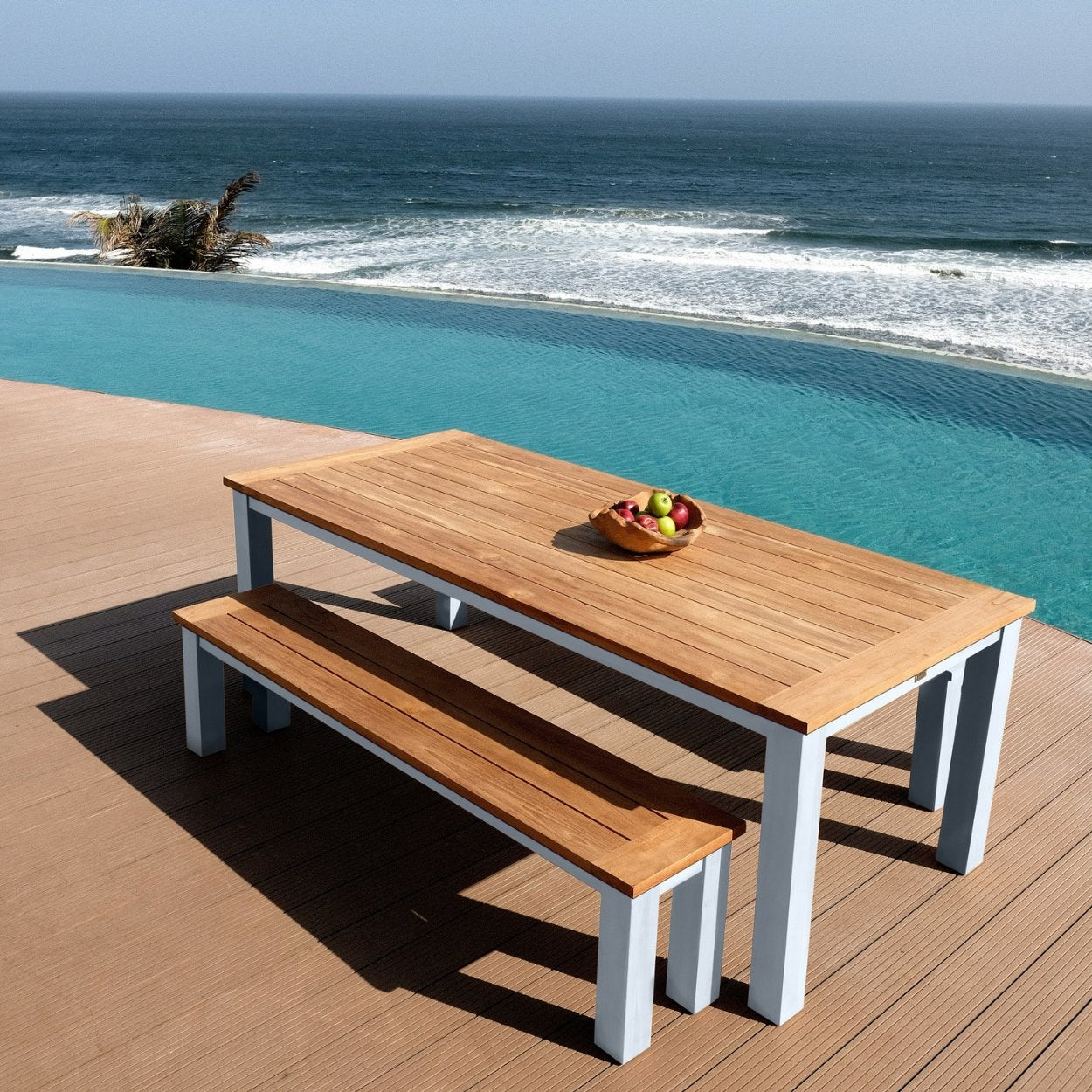 Sense Bench Dining Setting - White