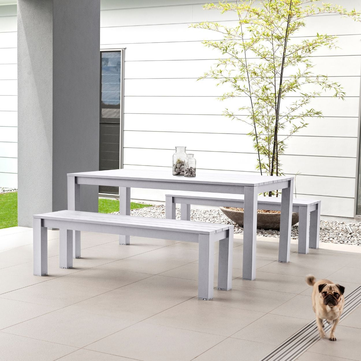 Osaka Bench Setting - White
