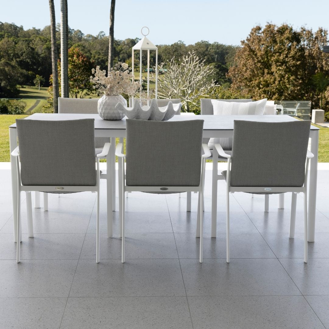 Waltz & Danza Dining Setting - 7pce White
