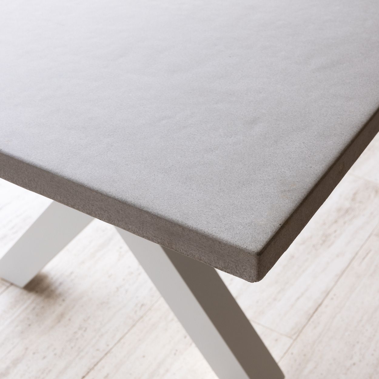 Graphite GRC Cross Leg Dining Table
