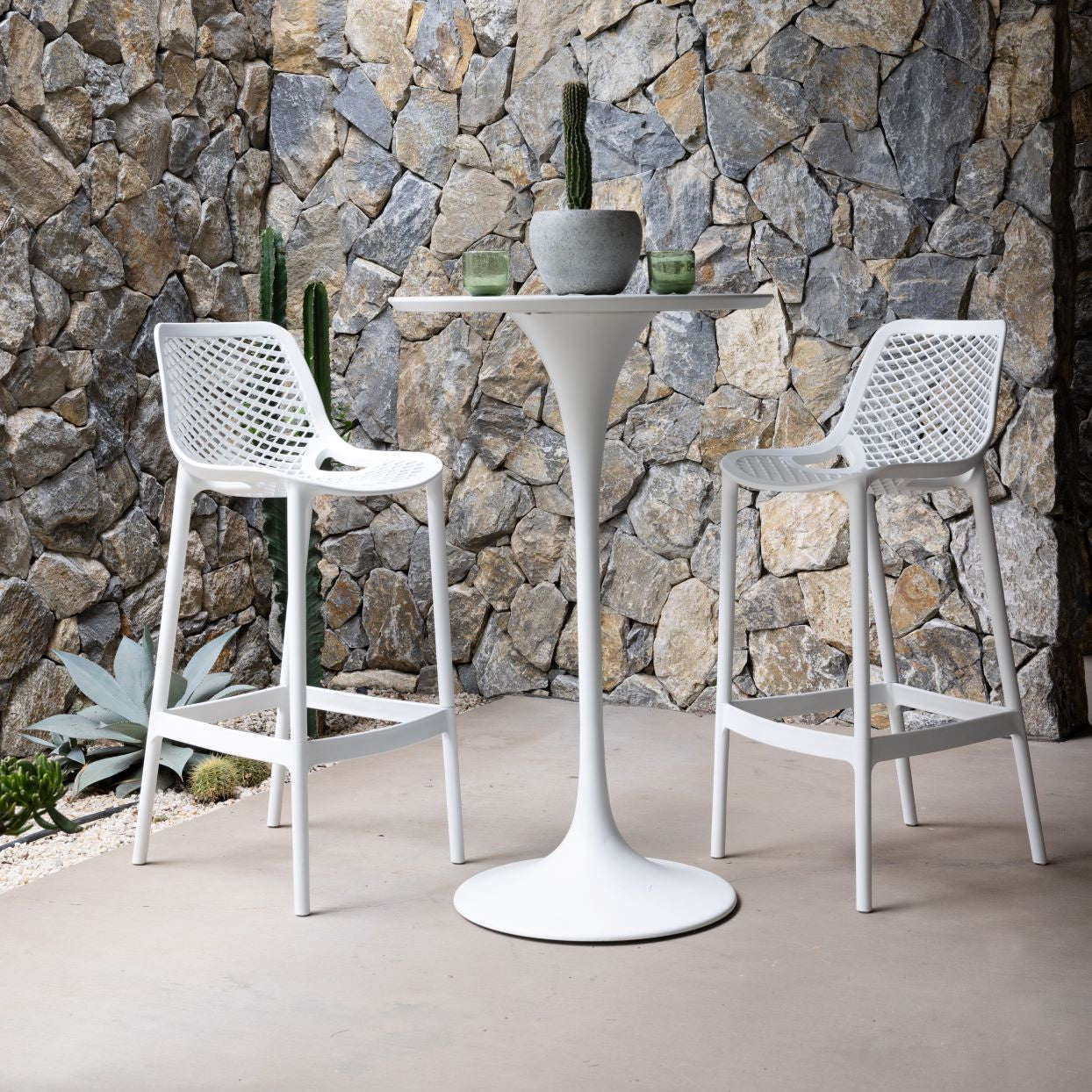 Verona & Oasis Bar Setting - White 3pce