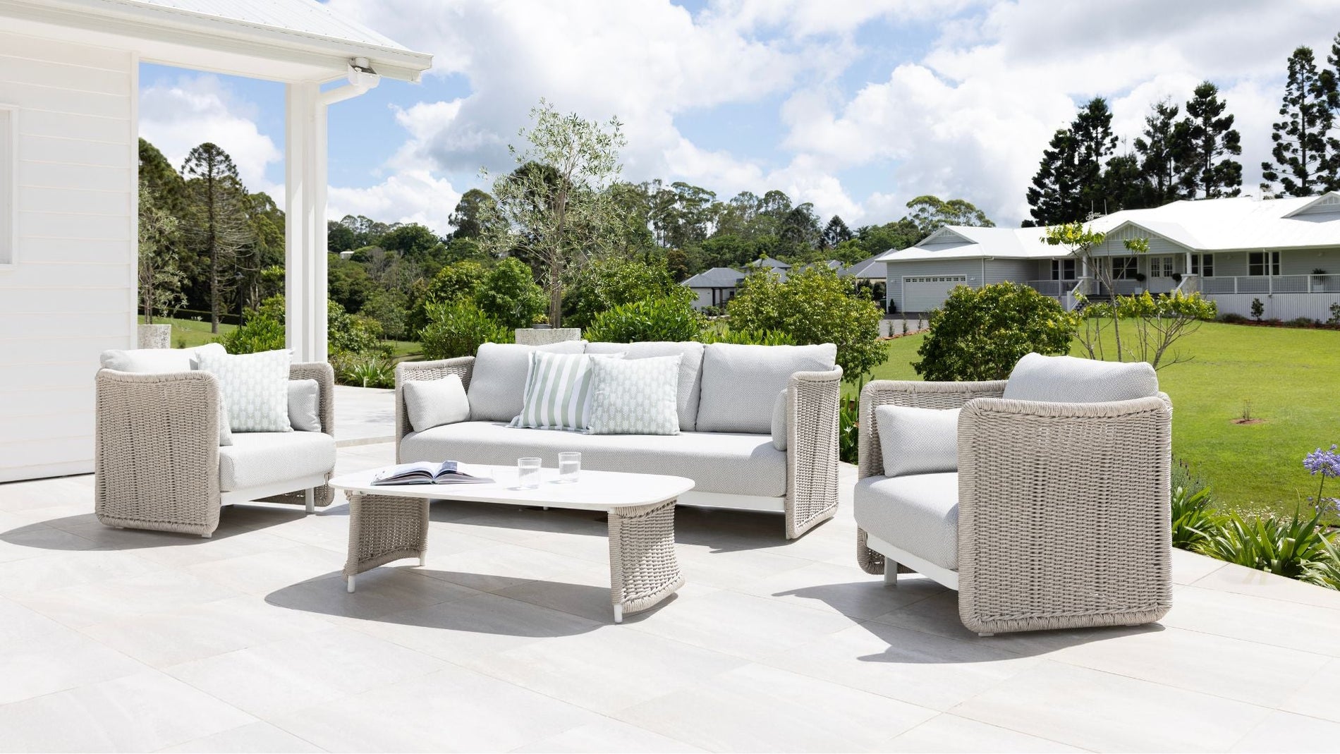 Wicker Lounge Settings