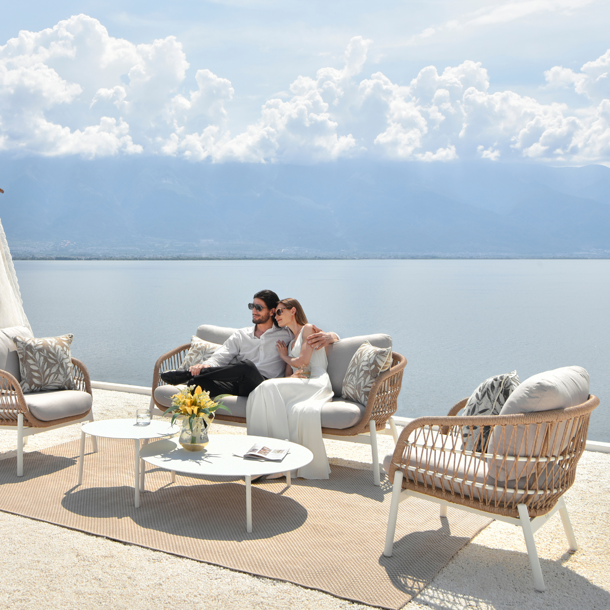 Amalfi Lounge Setting - 5 pce in Coconut