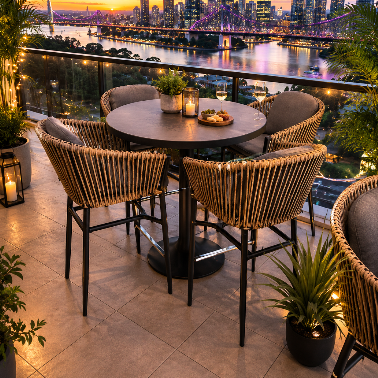 VERONA & ARTEMIS BAR SETTING 3 PCE CHARCOAL