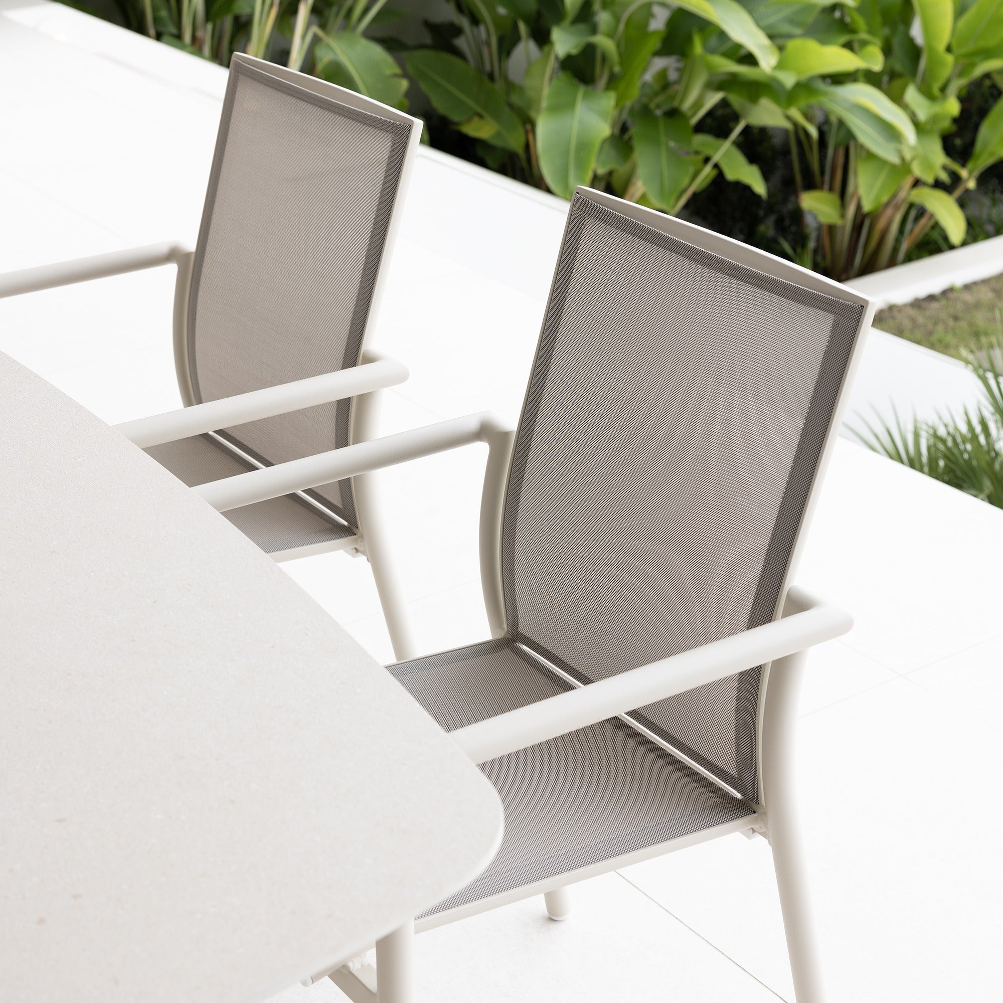 AMALFI & AROHA DINING SETTING - IVORY 7 PCE