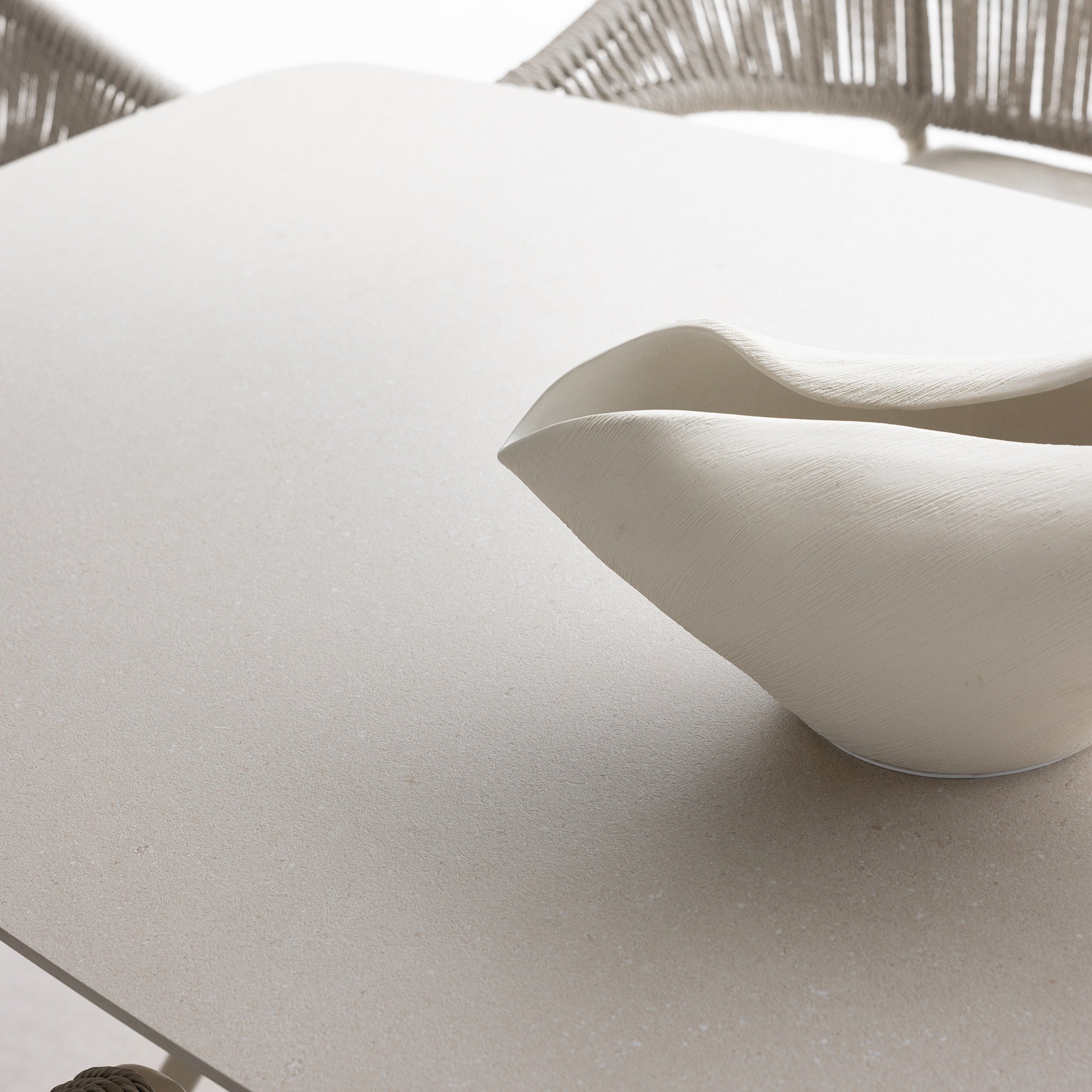 AMALFI & CELIA DINING SETTING - 7 PCE IVORY DOVE GREY